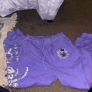 Disney 100 purple sweatpants size Xs